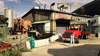 The Salvage Yard business featured in the GTA Online Chop Shop update