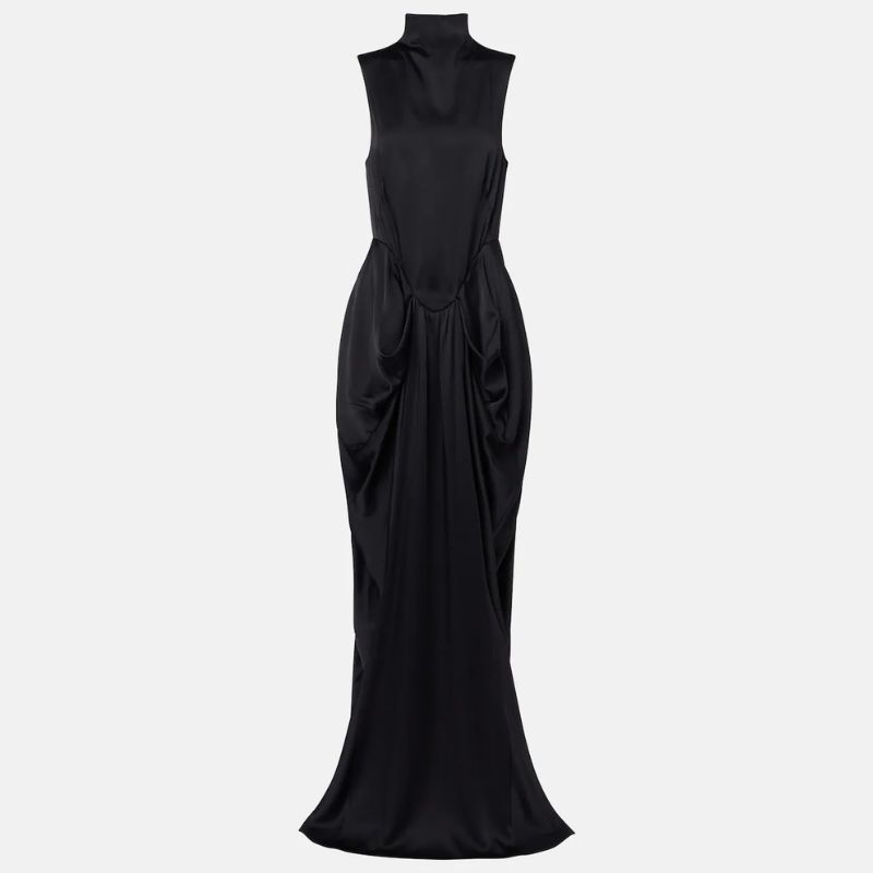 Stella McCartney Draped satin gown cut out