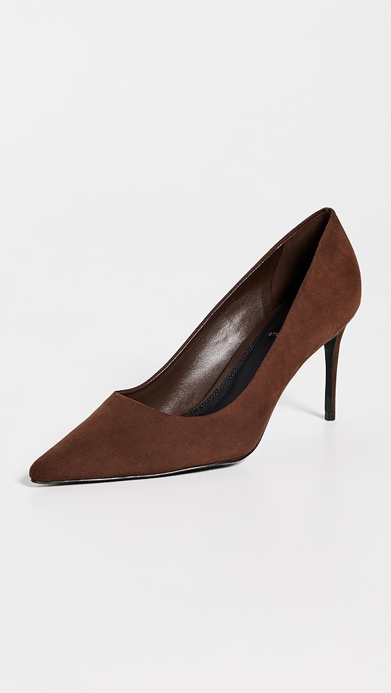 Black Suede Studio Amaya Pumps 80mm