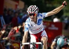 Daniel Moreno (Katusha) won the second Vuelta stage of his career in Fisterra