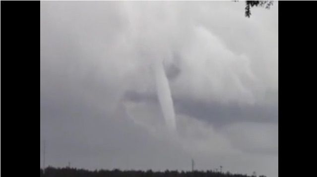 The funnel cloud in Denair, California.