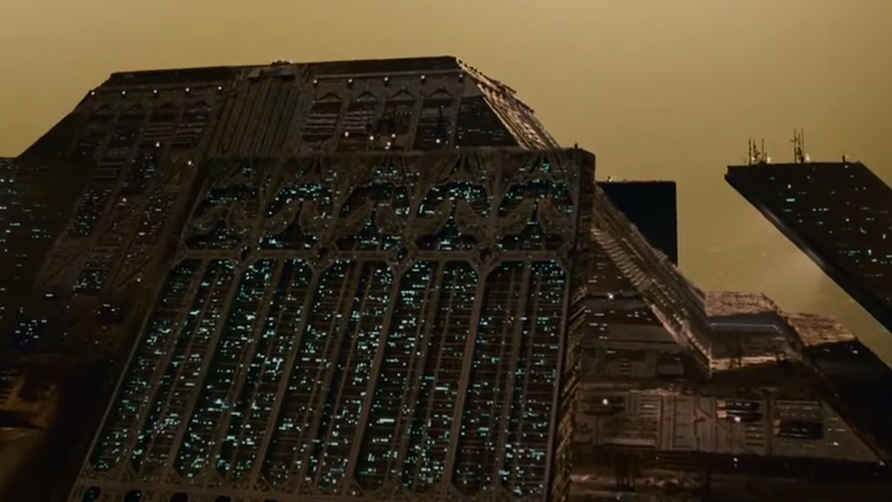 Headquarters of Tyrell Corporation in Blade Runner
