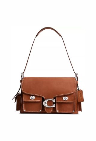 Coach, Cargo Turnlock Soft Tabby Leather Shoulder Bag