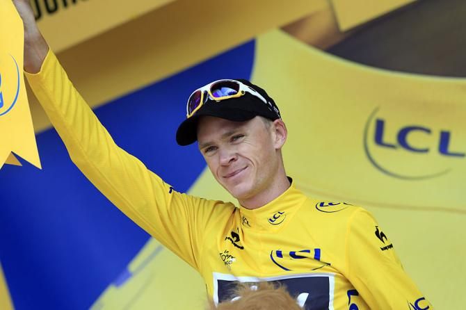 Race leader Chris Froome (Sky)