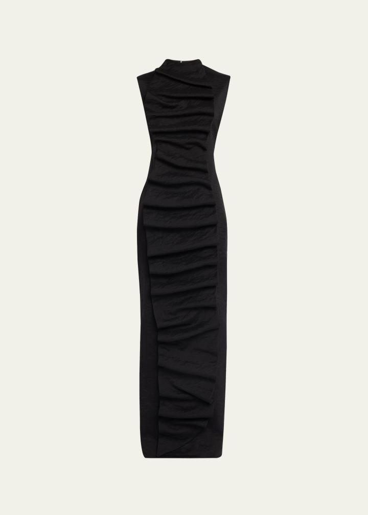 Ruffled Bib Maxi Dress