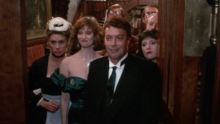 Tim Curry, Madeline Kahn, Christopher Lloyd, Michael McKean, Martin Mull, Lesley Ann Warren, and Colleen Camp in Clue