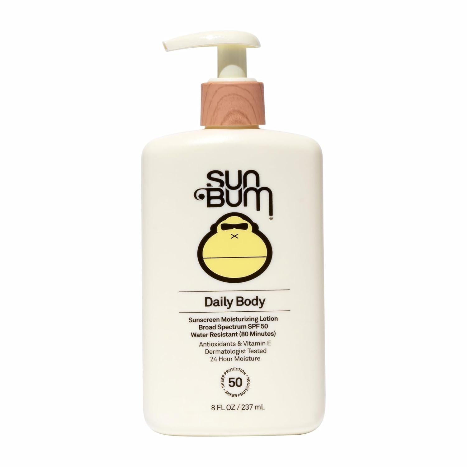 Sun Bum, Sun Bum Daily Spf 50 Sunscreen Body Lotion - Broad Spectrum Moisturizing Sunscreen With Vitamin E - Vegan and Hawaii 104 Act Compliant (without Octinoxate &amp;amp; Oxybenzone) - Dermatologist Tested - 8 Oz