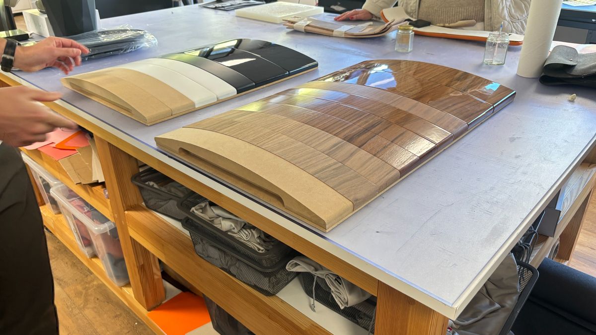 Various layers of the wooden panels involved in making a pair of Focal speaker cabinets