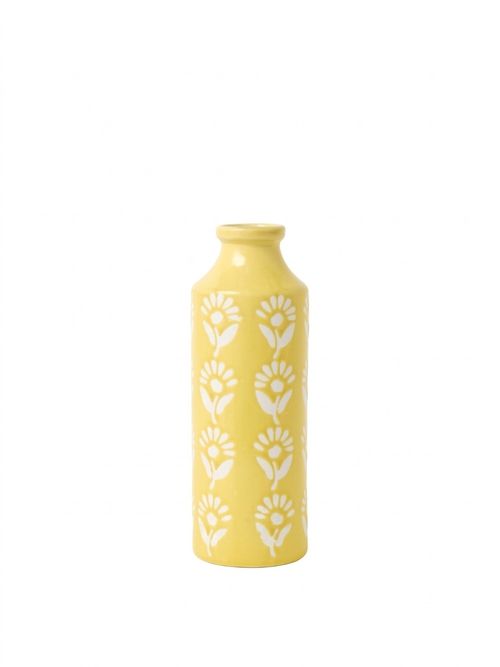 Fleur Yellow Ceramic Vase