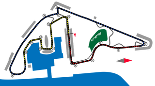 Map of Yas Marina Circuit, Abu Dhabi