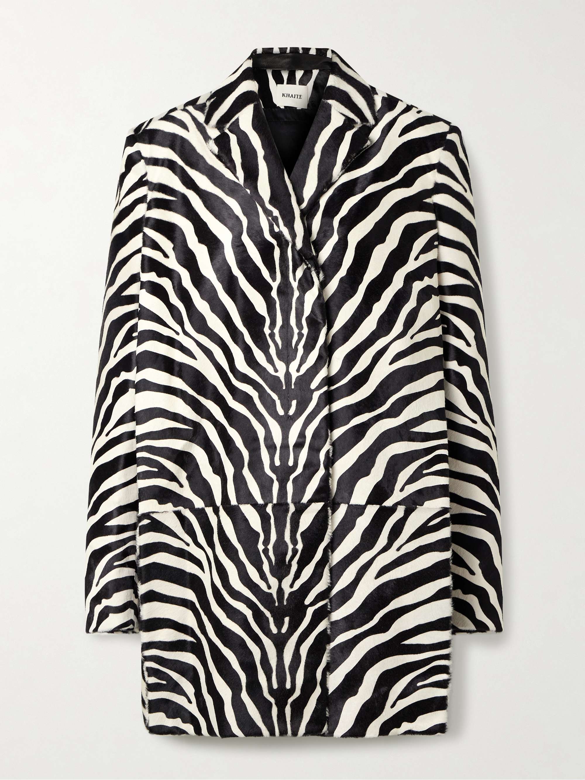 Lorel Zebra-Print Calf Hair Coat