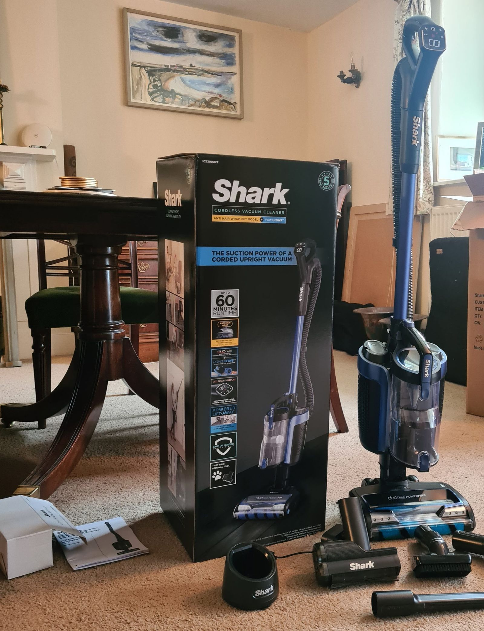 Shark ICZ300UKT Anti Hair Wrap Cordless Upright Vacuum Cleaner Ideal Home