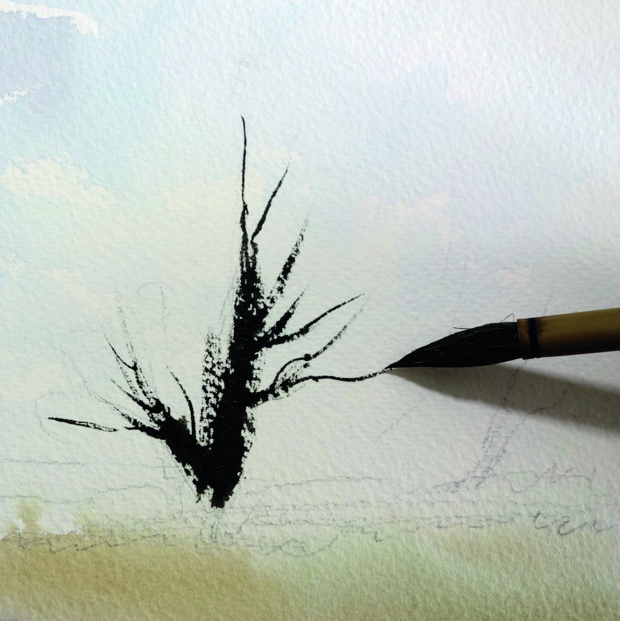 painting a tree