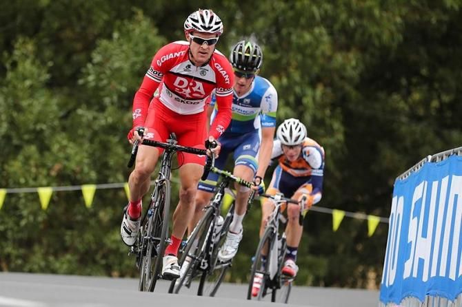 Bernard Sulzberger (Drapac Professional Cycling) leads the break