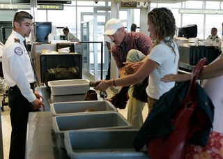 A security check-point at Dulles International Airport July 2, 2007, in Dulles, Virginia.