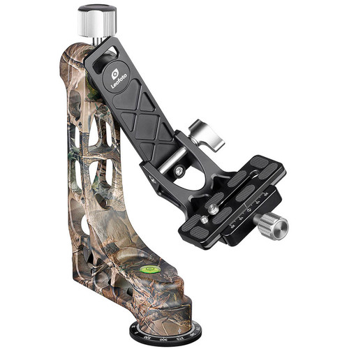 Leofoto PG-1 Gimbal Head in camo/black on a white background