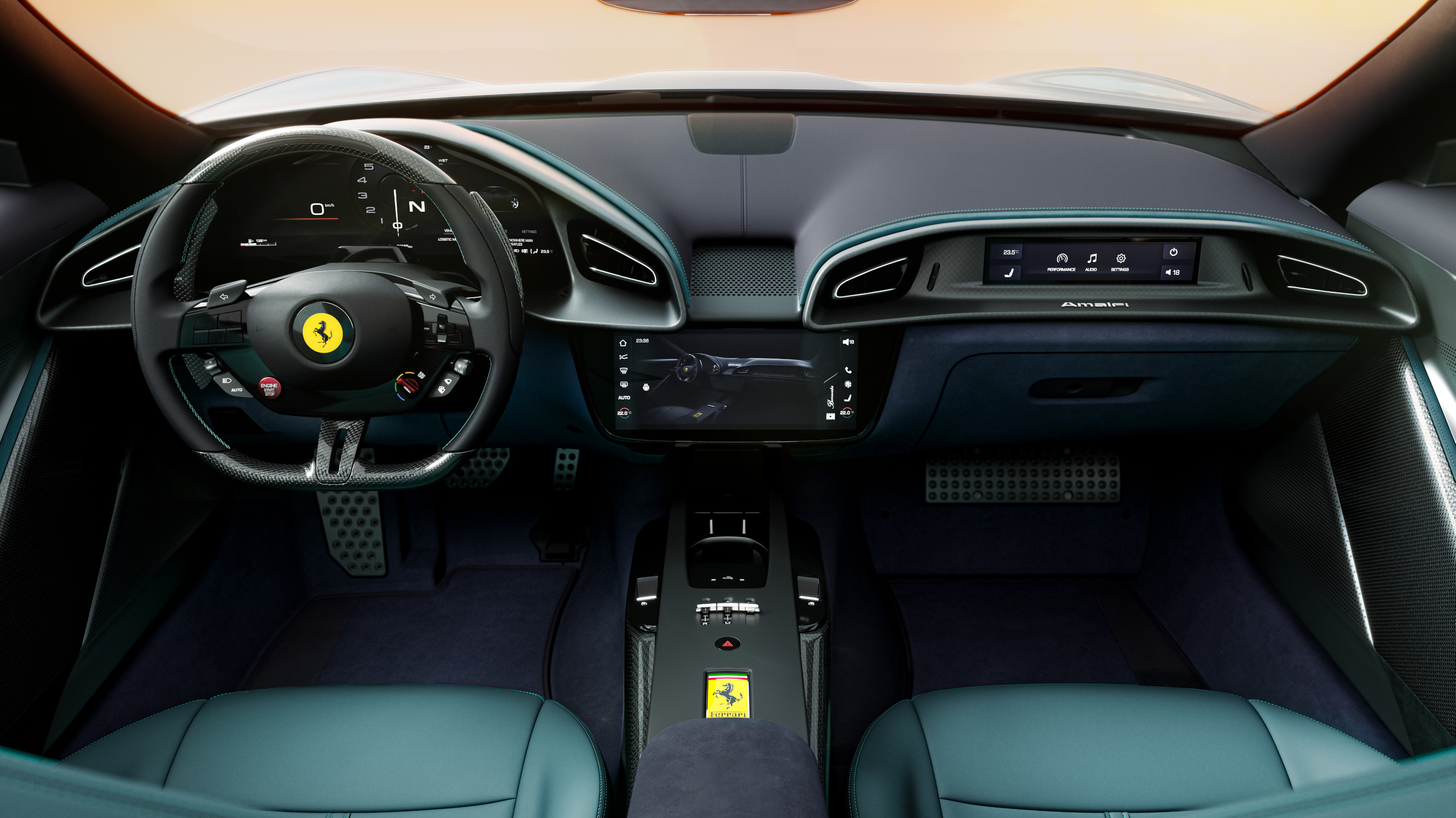 The interior of the new Ferrari Amalfi