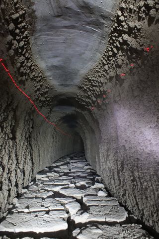 underground tunnel at hadrian's villa