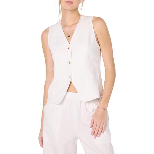 The Drop Women&amp;rsquo;s Easy Vest, White Linen, S