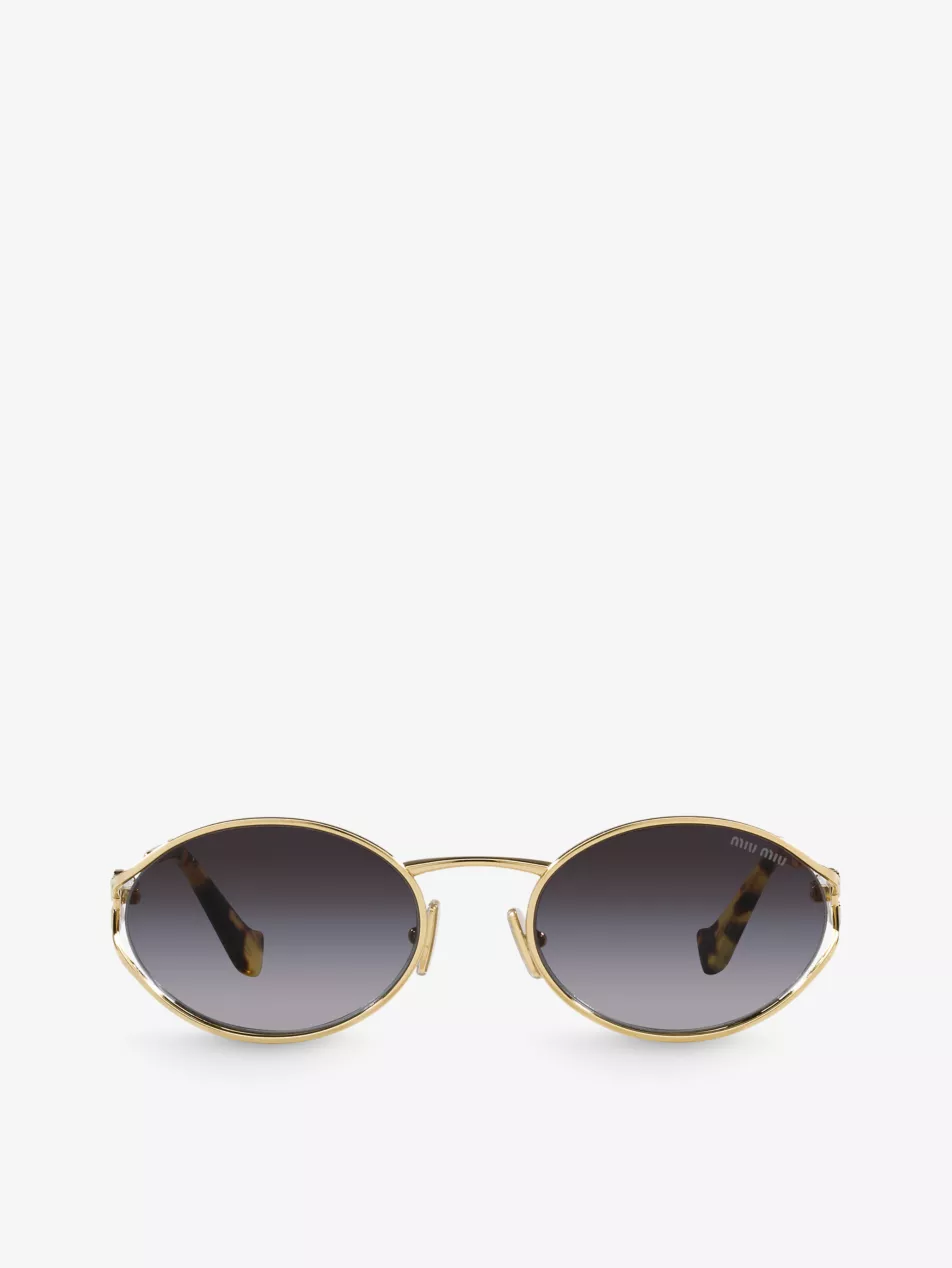 Mu 52ys Round-Frame Tinted-Lens Metal Sunglasses