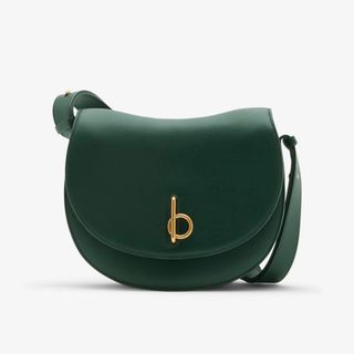 burberry green leather bag with gold hardware