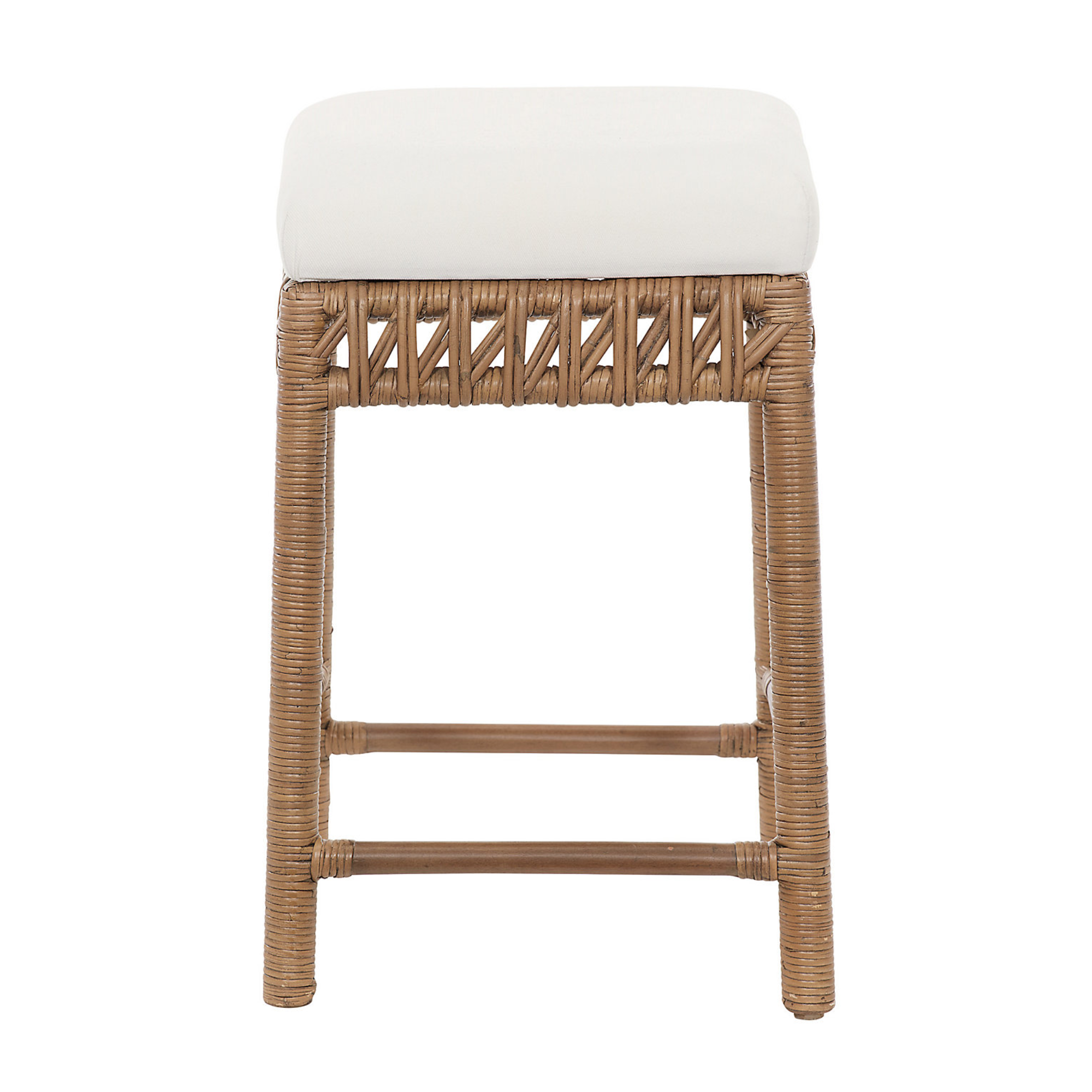 a rattan barstool