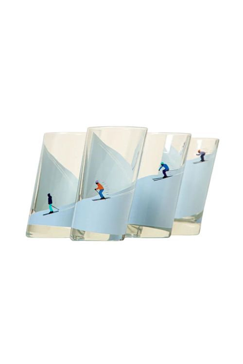 Sloping Ski Glasses, Set of 4