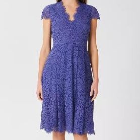 Lace fit and flare dress