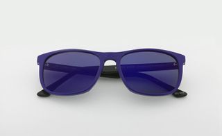 Blue color sunglasses.