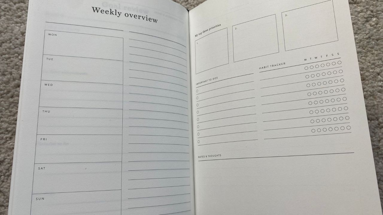An example of the page layout inside Papier's Daily Joy Planner.