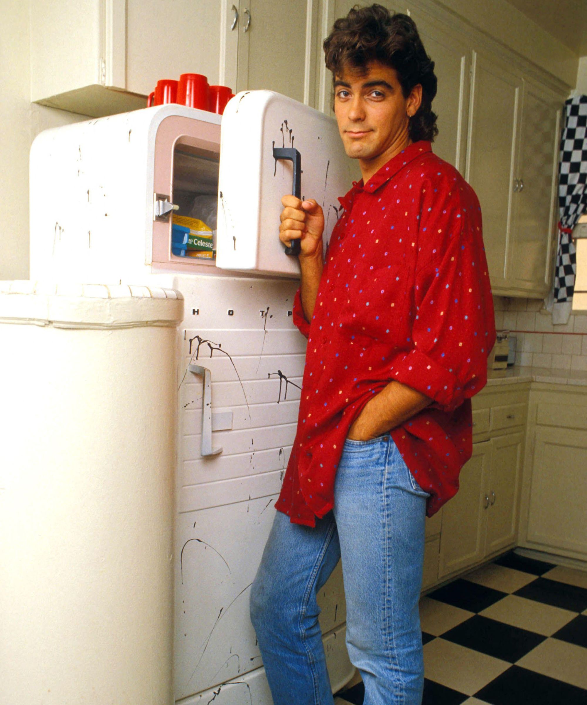 george clooney in his kitchen 1989