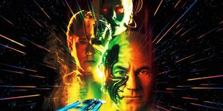 Star Trek: First Contact the Borg Queen looms over Data and Picard