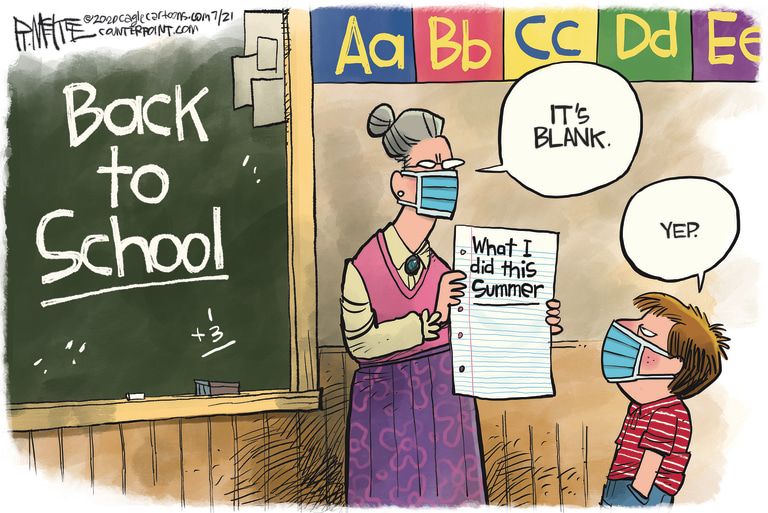 Editorial Cartoon U.S. back to school coronavirus | The Week