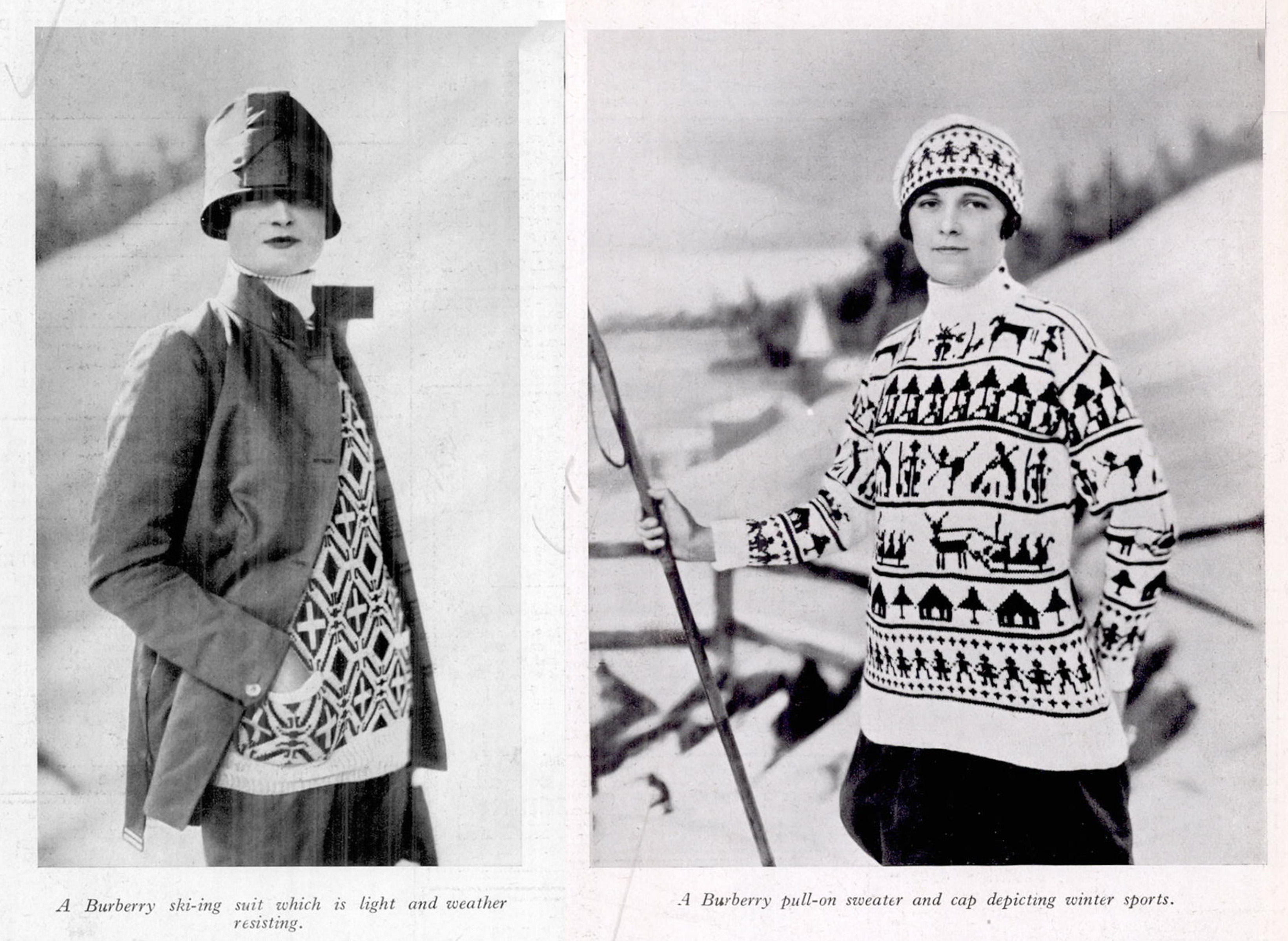 Archival fashion pages from Country Life magazine