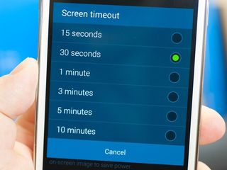 Galaxy S5 display timeout