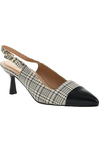 Mariella Slingback Pointed Cap Toe Pump