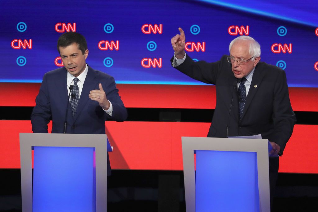 Pete Buttigieg and Bernie Sanders