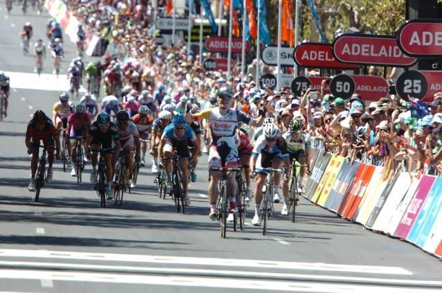 Andre Greipel started celebrating before the line
