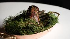 mallard with pine nut sauce