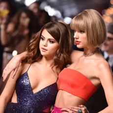 los angeles, ca february 15 recording artists selena gomez l and taylor swift attend the 58th grammy awards at staples center on february 15, 2016 in los angeles, california photo by john shearerwireimage