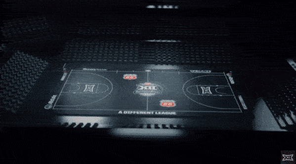 ASB GlassFloor LED court previewed for the upcoming Big 12 basketball tournaments. 