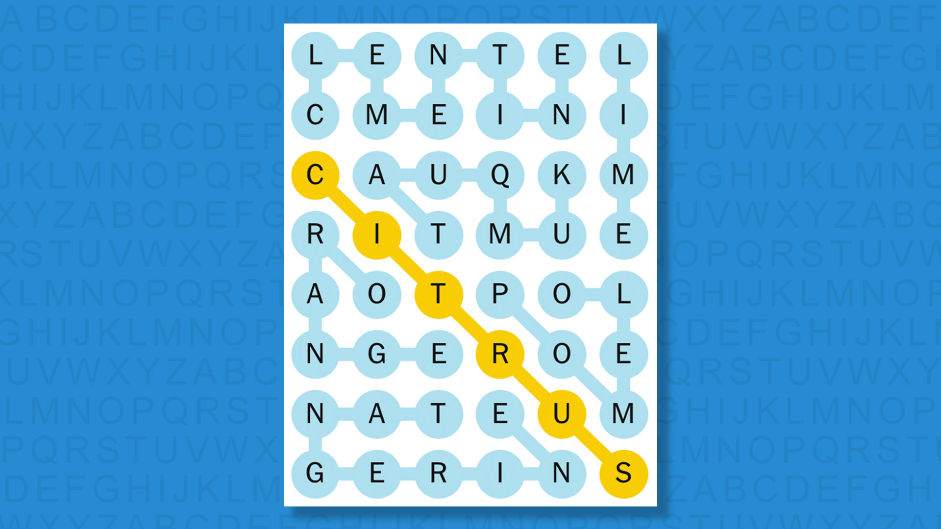 NYT Strands answers for game 806 on a blue background