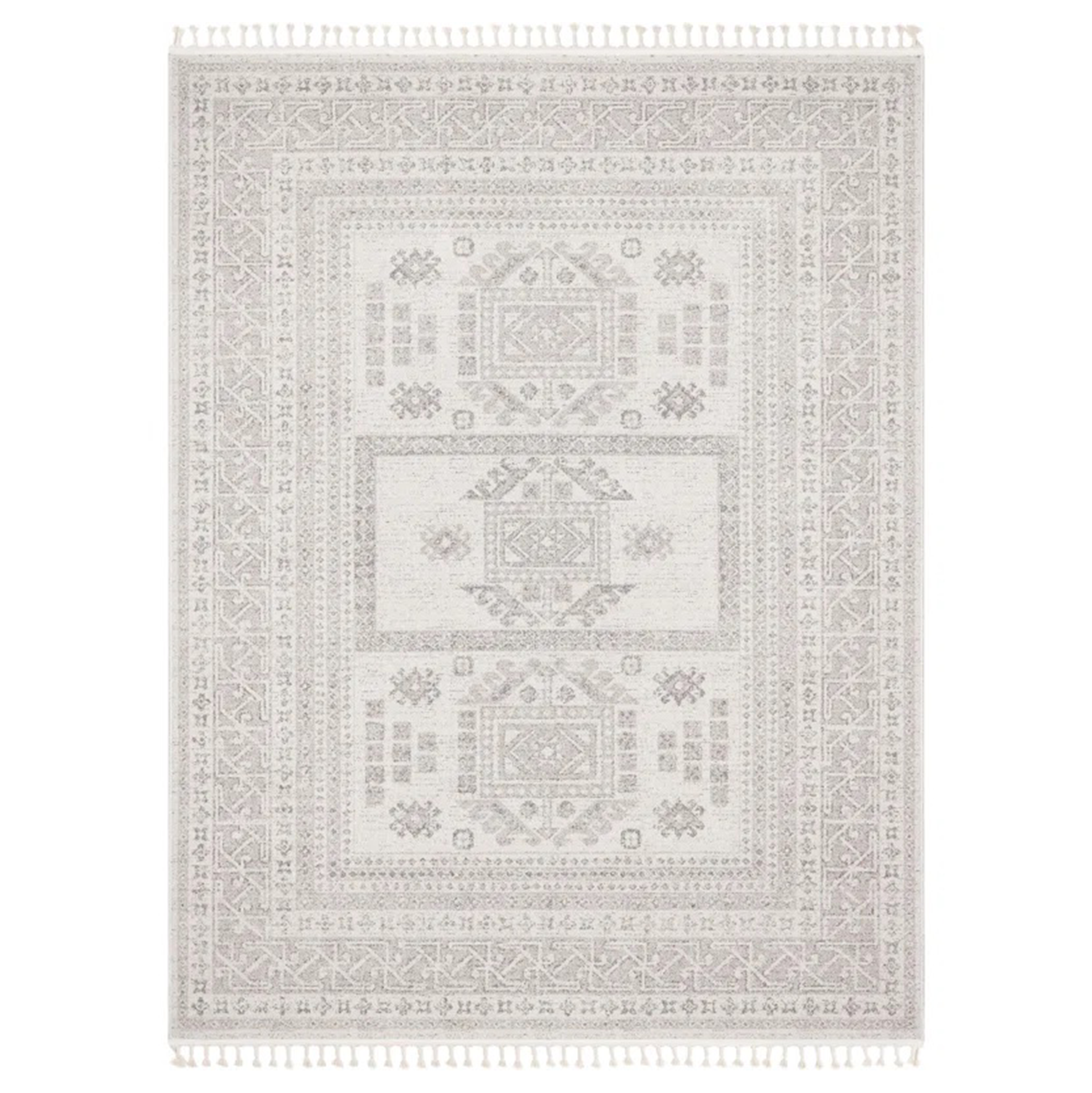 Greige area rug from Wayfair