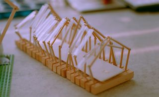A model of a moving pavilion