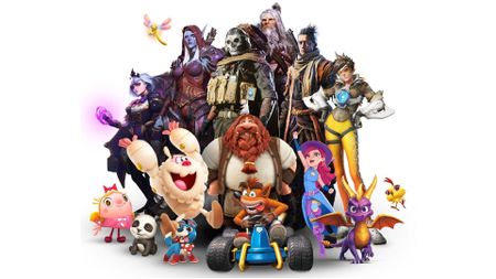 Image of Activision Blizzard's franchises across 40 years.