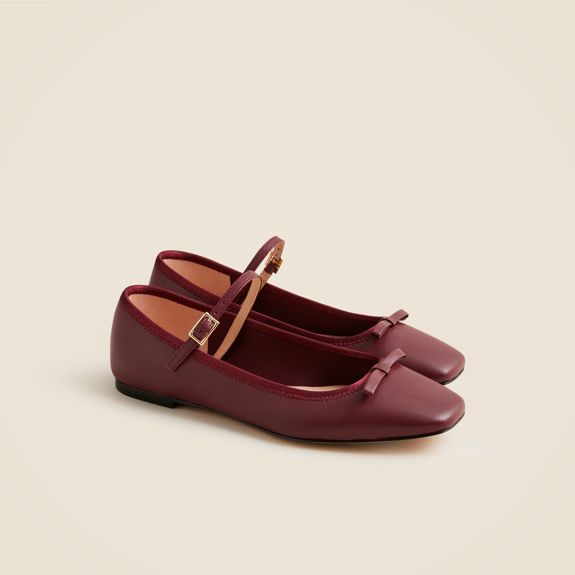 Quinn Mary Jane Ballet Flats in Leather