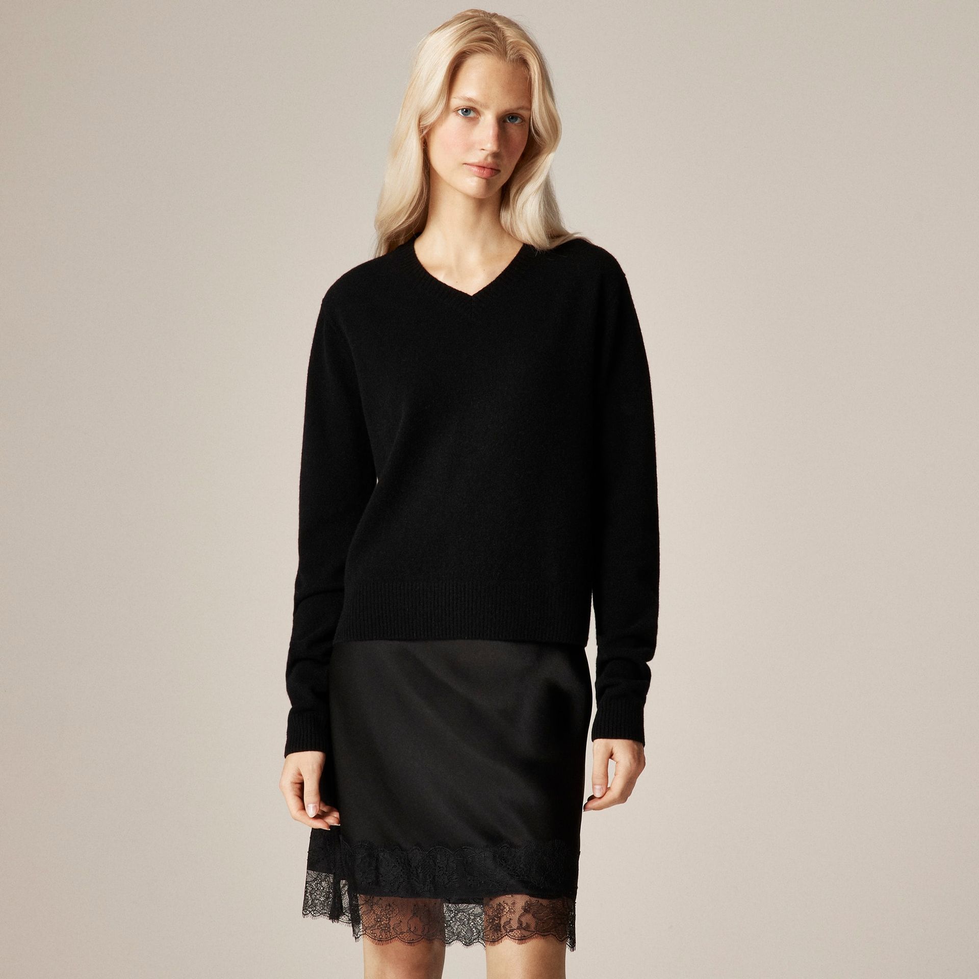 Cashmere High V-Neck Sweater