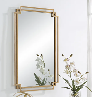 Art deco rectangular modern mirror from Wayfair.
