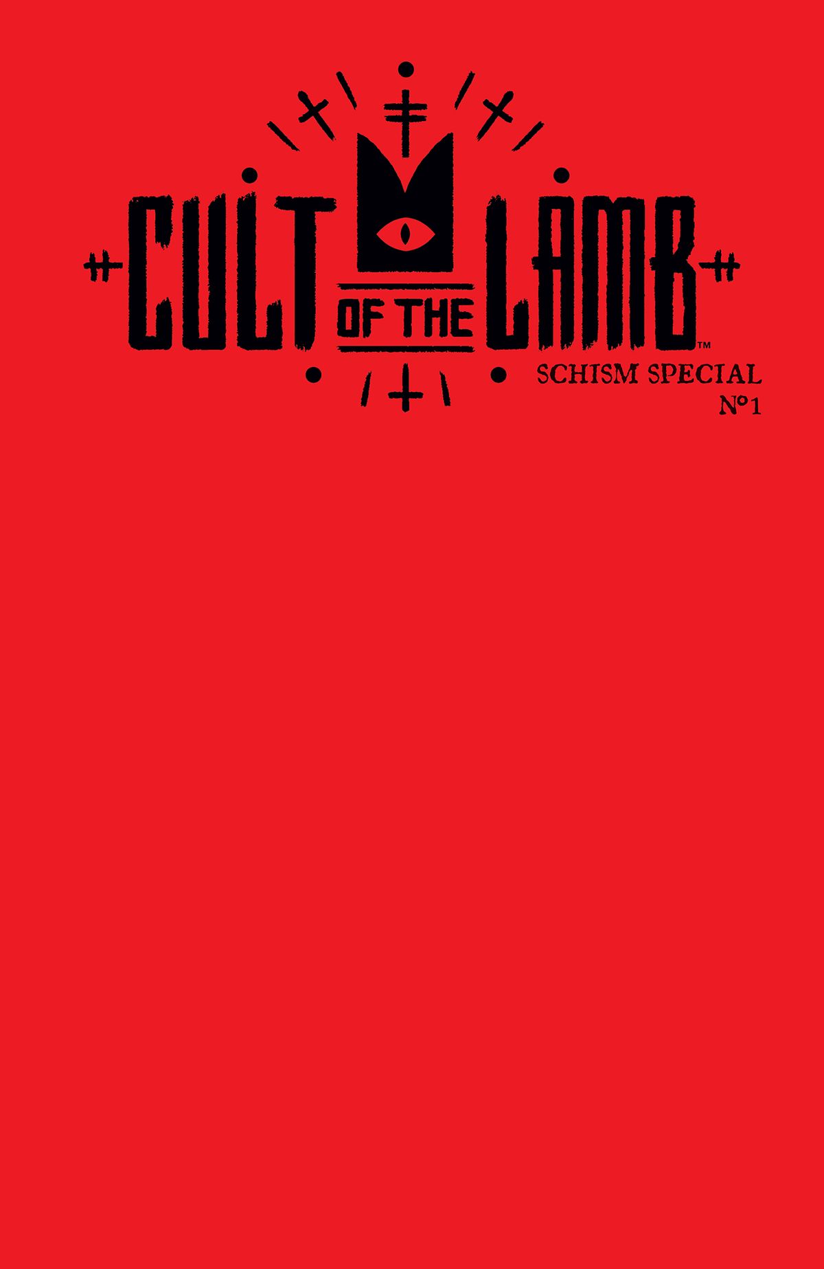 Plain red cover for Cult of the Lamb: Schism Special #1
