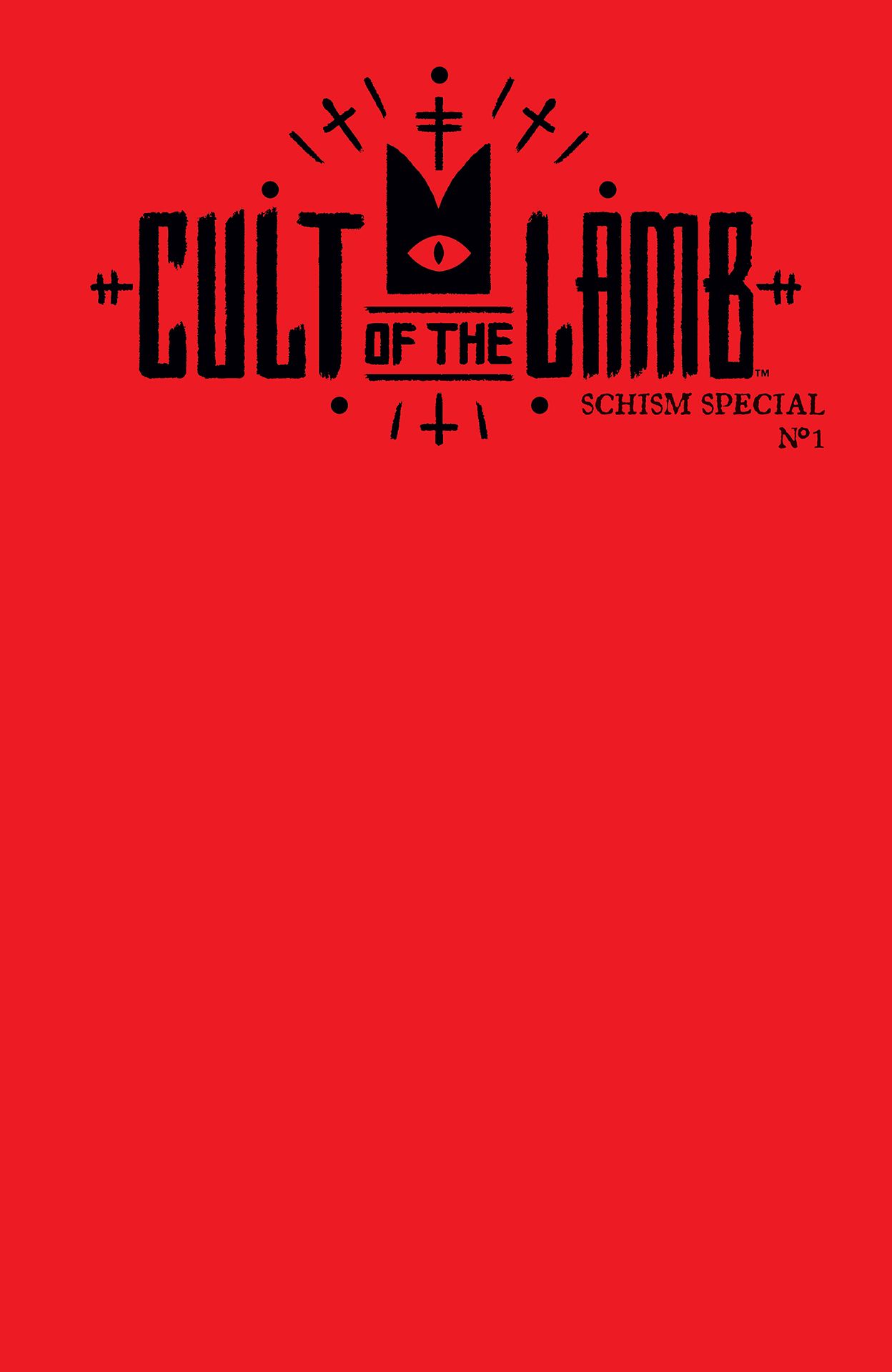Plain red cover for Cult of the Lamb: Schism Special #1